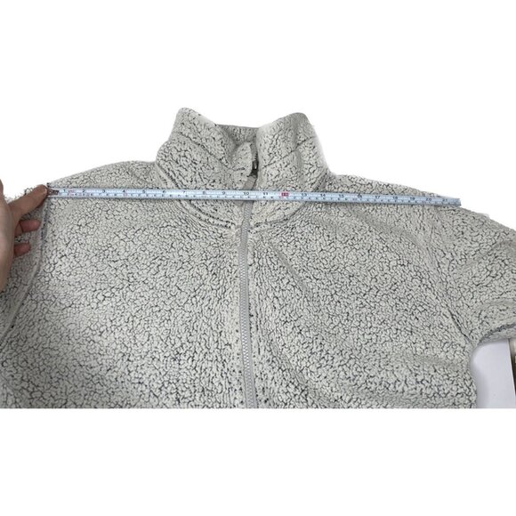 The North Face fleece sherpa full zip jacket women medium vintage grey - Picture 7 of 12